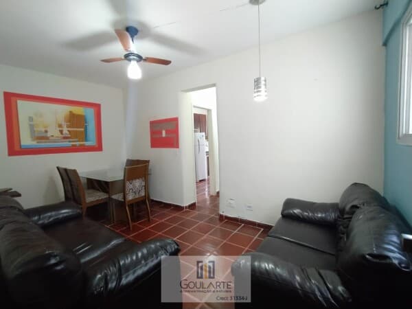 Apartamento com 1 dormitório e 1 vaga de garagem no condomínio, PITANGUEIRAS-Guarujá/SP.