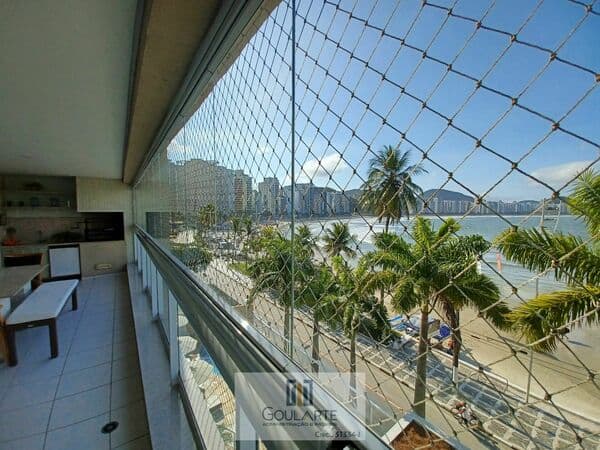 Apartamento Alto Padrão frente mar, 3 dormitórios sendo 1 suíte, lazer completo no condomínio, ASTÚRIAS-Guarujá/SP
