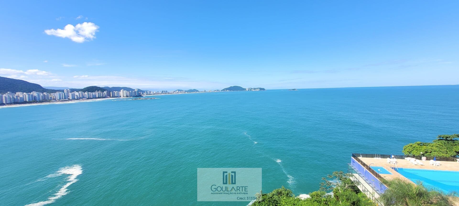 Apartamento alto padrão com vista total do mar, 4 suítes, lazer completo no condomínio - ASTÚRIAS-Guarujá/SP.