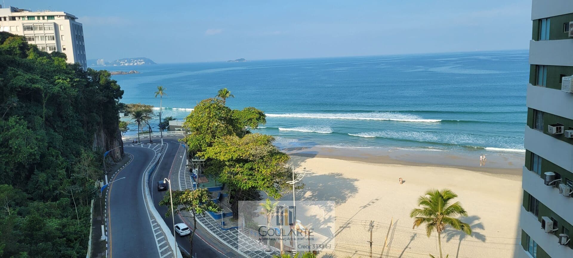 Apartamento alto padrão com 3 dormitórios sendo 2 suítes, sacada vista total do mar na praia da Astúrias-Guarujá/SP