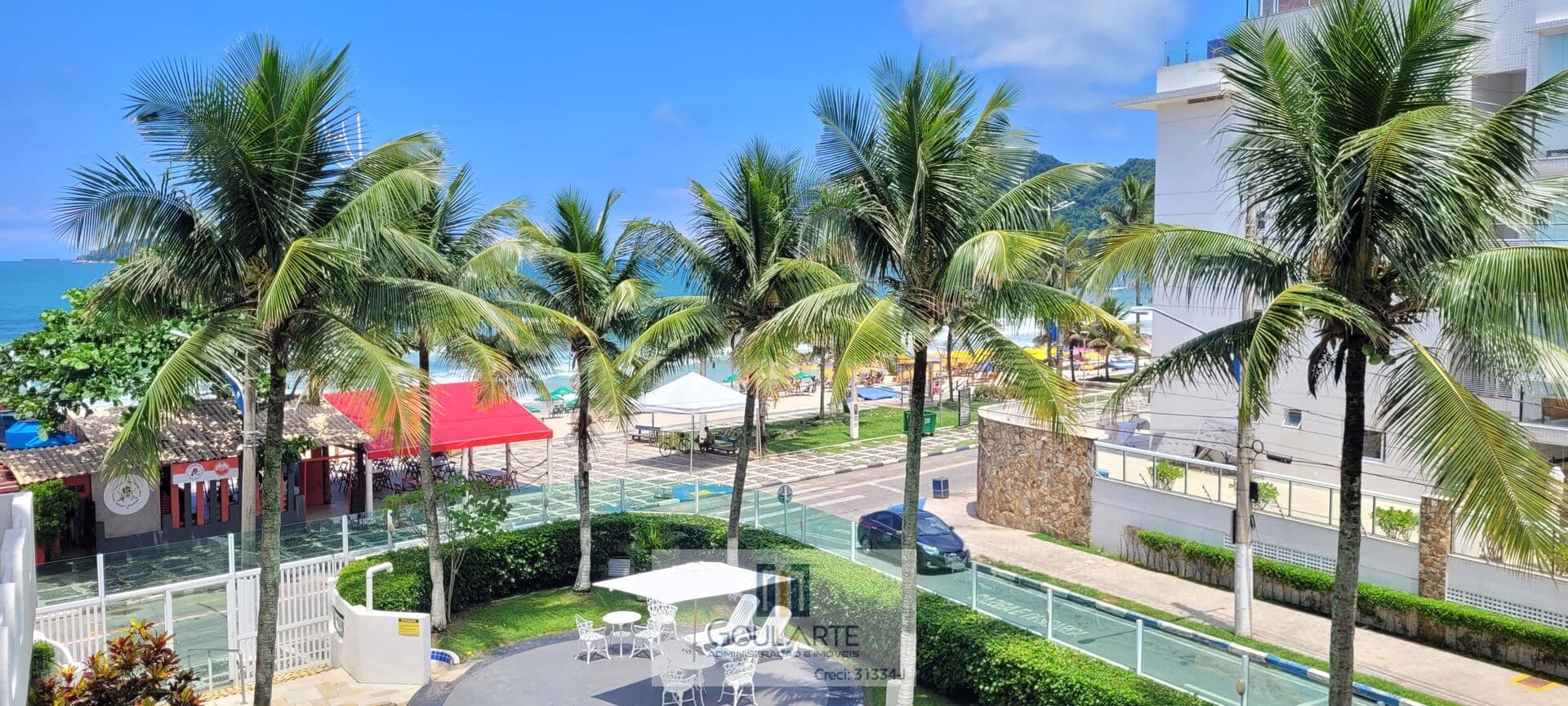 Apartamento Alto Padrão frente mar, 2 suítes, vista mar na praia do TOMBO - Guarujá/SP.