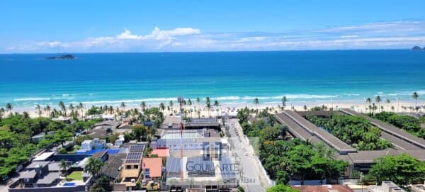 Apartamento alto padrão com sacada gourmet e vista mar, 3 dormitórios sendo 2 suítes, lazer completo no condomínio, lado praia da Enseada-Guarujá/SP.