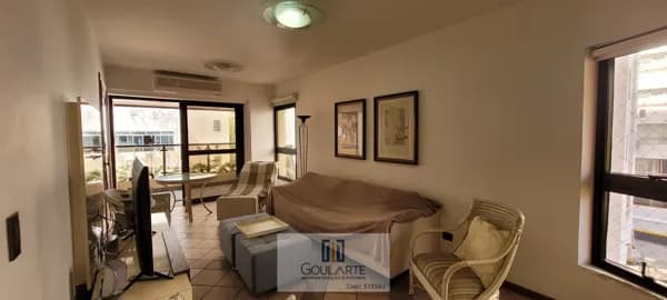 Apartamento alto padrão com sacada, 3 dormitórios sendo 1 suíte, na praia da PITANGUEIRAS-Guarujá/SP.