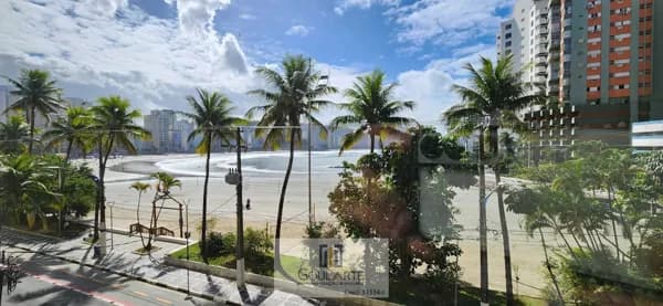 Apartamento alto padrão com vista total para o mar, sala 3 ambientes climatizada na praia das Astúrias-Guarujá/SP.