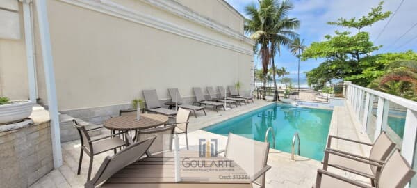 CASA DUPLEX em condomínio frente mar com área de lazer, 4 suítes, na praia da ENSEADA - Guarujá/SP.