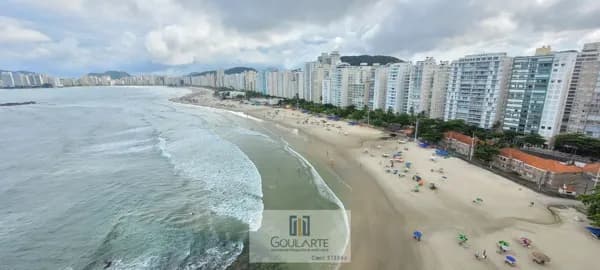 Apartamento alto padrão frente mar, 3 suítes climatizadas, vista total mar - Pitangueiras - Guarujá/SP.