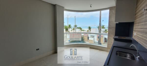Apartamento alto padrão com sacada gourmet e vista mar, 3 dormitórios sendo 2 suítes, lado praia - ENSEADA-Guarujá/SP.