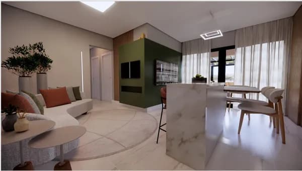 Apartamento à Venda com 135m², 2 Quartos com 2 Vagas e Lazer