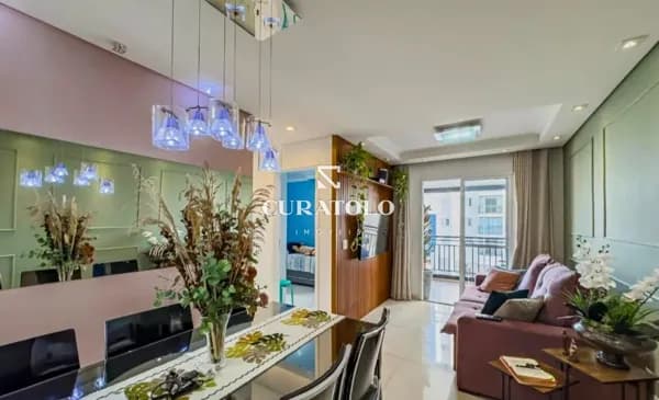 Apartamento à venda com 59 m², 2 quartos, vaga e varanda no Rudge Ramos, São Bernardo do Campo.