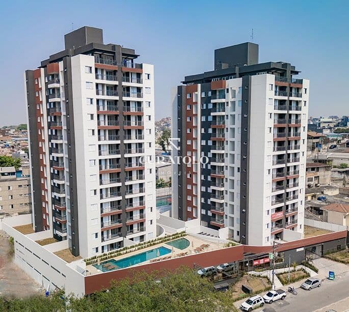 Construa seu lar do sonhos no Centro de Diadema- Apartamento pronto e novo com 54 m², 2 quartos, 1 vaga e varanda - lazer completo
