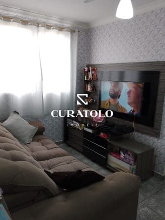 Apartamento com 2 dormitórios, vaga e lazer - Vila Homero Thon, Santo André
