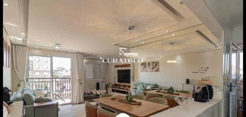 Apartamento à venda 66 m², 3 quartos, varanda e vaga, Vila Metalúrgica, Santo André.