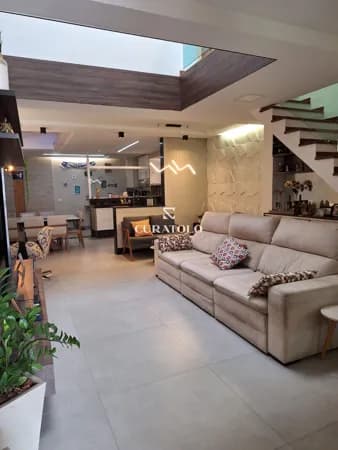 Casa/ sobrado novo à venda com 163 m², 4 quartos, varanda e 3 vagas, Vila Alpina, Santo André.