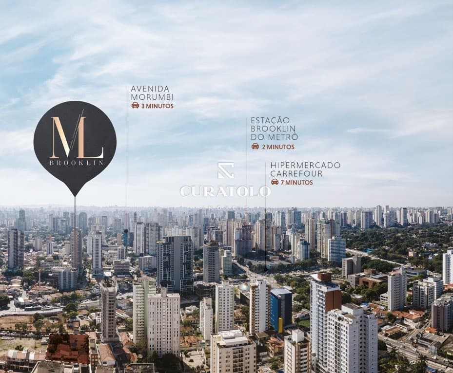 More com conforto no Brooklin, a 500 mts do Metrô Brooklin: Apartamento em obras com 3 Suítes, varanda, 2 vagas com lazer completo