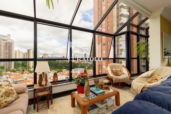 Maravilhosa cobertura no Jardim Anália Franco: com 420 m², 3 Quartos, 4 vagas e área gourmet com churrasqueira e piscina privativa