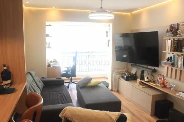 Apartamento á venda com 68 m², 2 quartos, varanda e 2 vagas, Olímpico, São Caetano do Sul.