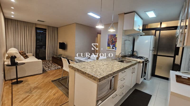 Apartamento à venda com 58 m², 2 quartos, Vila Andrade, São Paulo.
