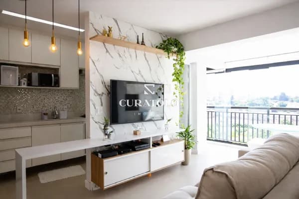 Apartamento à venda com 75 m², 3 quartos, 2 vagas e varanda gourmet no Campestre, Santo André.