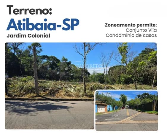 Terreno no Jardim Colonial em Atibaia/SP