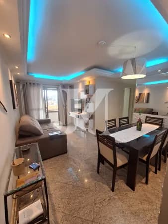 Apartamento de 60², 2 Dormitórios sendo 1 Suíte e 1 Vaga no Condomínio Edifício Residencial Monte Castell.