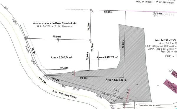 Lote/Terreno em Blumenau - Passo Manso