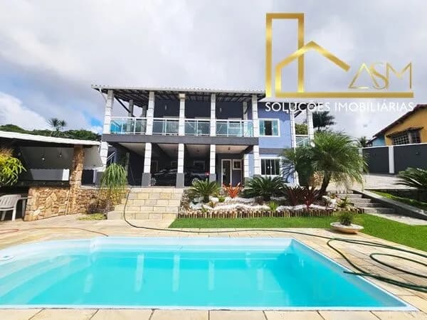 Belíssima Casa c/ 4 Quartos (1 Suíte c/ Closet), c/ Piscina no Flamengo, em Maricá – RJ