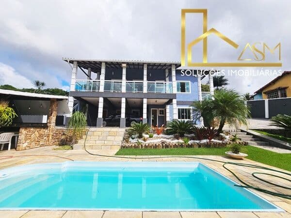Belíssima Casa c/ 4 Quartos (1 Suíte c/ Closet), c/ Piscina no Flamengo, em Maricá – RJ