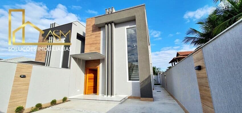 Casa Duplex com 3 Quartos (2 Suítes), Piscina, Espaço Gourmet, em Jardim Atlântico Leste, Maricá, RJ