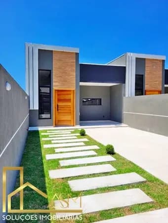 Linda casa c/ 3 quartos (2 suítes), área gourmet c/ churrasqueira, chuveirão, área externa gramada.