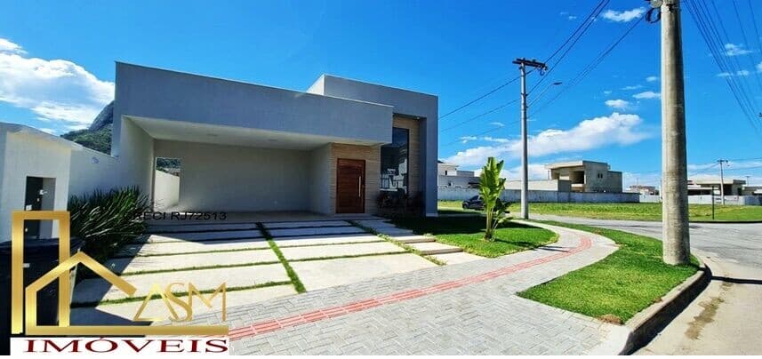 Excelente Casa de Alto Padrão em Condomínio c/ Espaço Gourmet e Piscina, no Cajueiros, Maricá – RJ