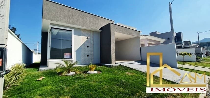 Casa Alto Padrão, Linear 2 Quartos (1 Suíte), em Condomínio, em Pindobas - Maricá – RJ