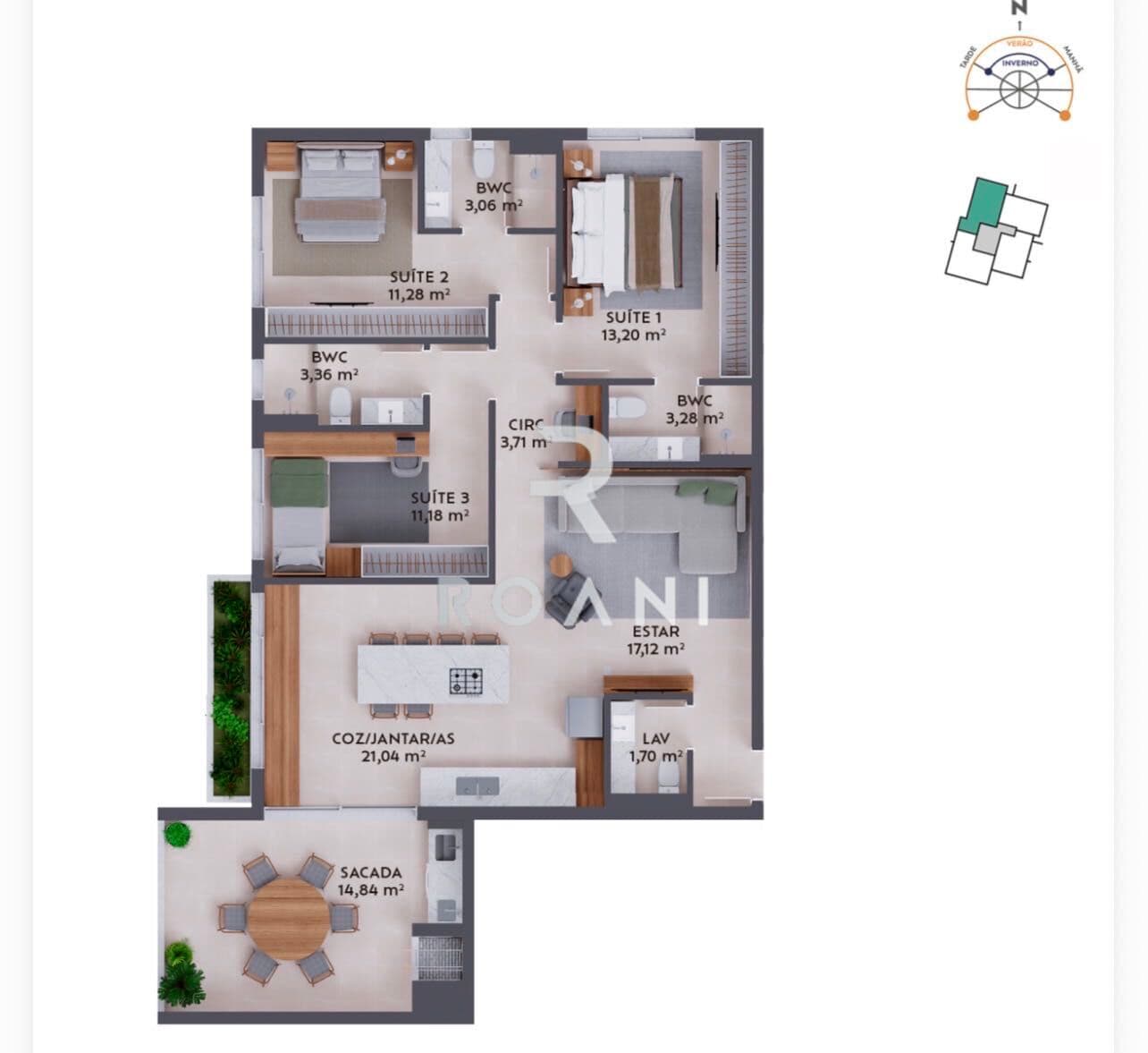Apartamento Alto Padrão 3 Suítes Pedra Branca | Torre D 153m² | Pátio das Artes