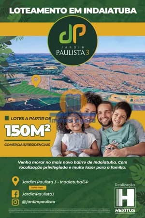 Terreno à venda no bairro Jardim Paulista III - Indaiatuba/SP