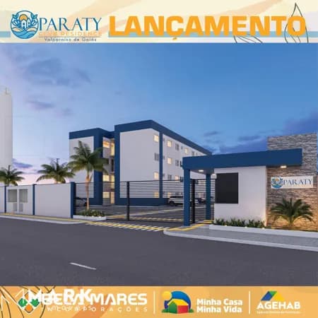 Paraty Club Residence - 2 Quartos e Gardens Com Lazer Completo em Valparaiso de Goias Park Esplanada