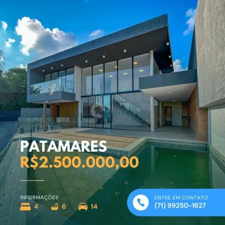 CASA EM PATAMARES - ALTO PADRÃO