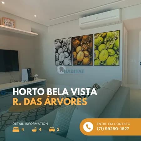Apartamento Alto Padrão com 4/4