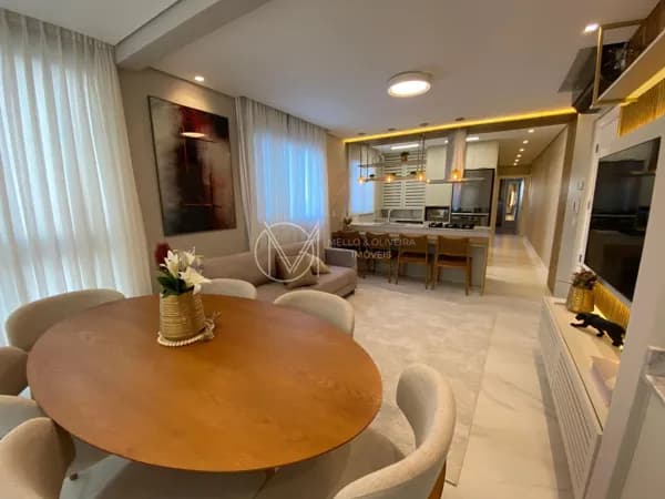 Apartamento de Alto Padrão Mobiliado e Equipado a 230m da Praia de Palmas | 3 Dorms (1 Suíte) - Palmas Neo Classic Residence