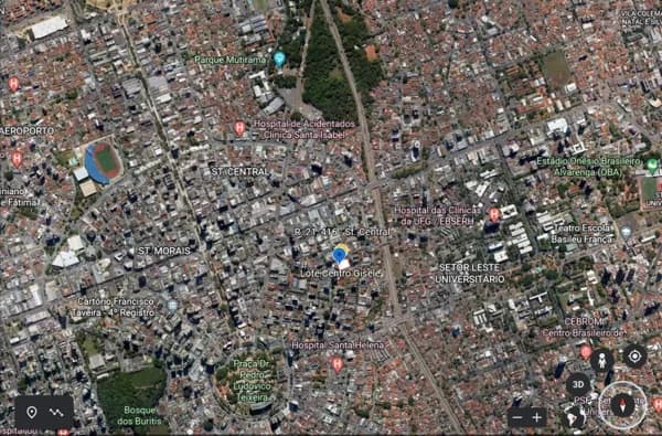 5 Lotes à venda no Centro de Goiânia com 2.715,40mts, plano, oportunidade