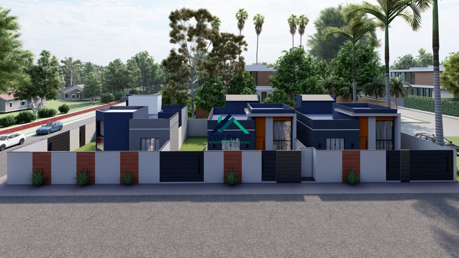 Casas Lineares Novas em Cidade Praiana