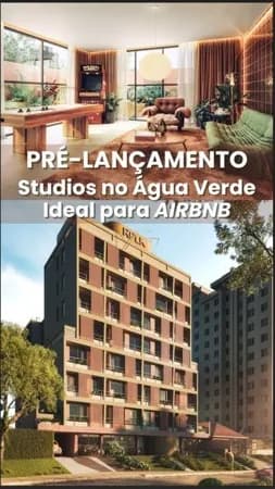 Apartamento Studio ideal para morar ou investir no Água Verde/Curitiba/PR