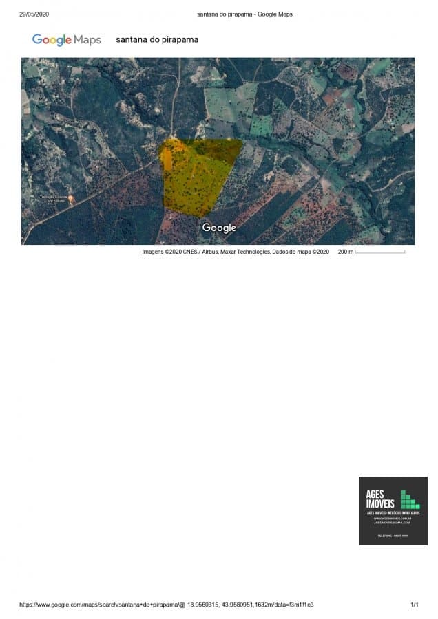 Fazenda para Venda em Centro Santana de Pirapama-MG