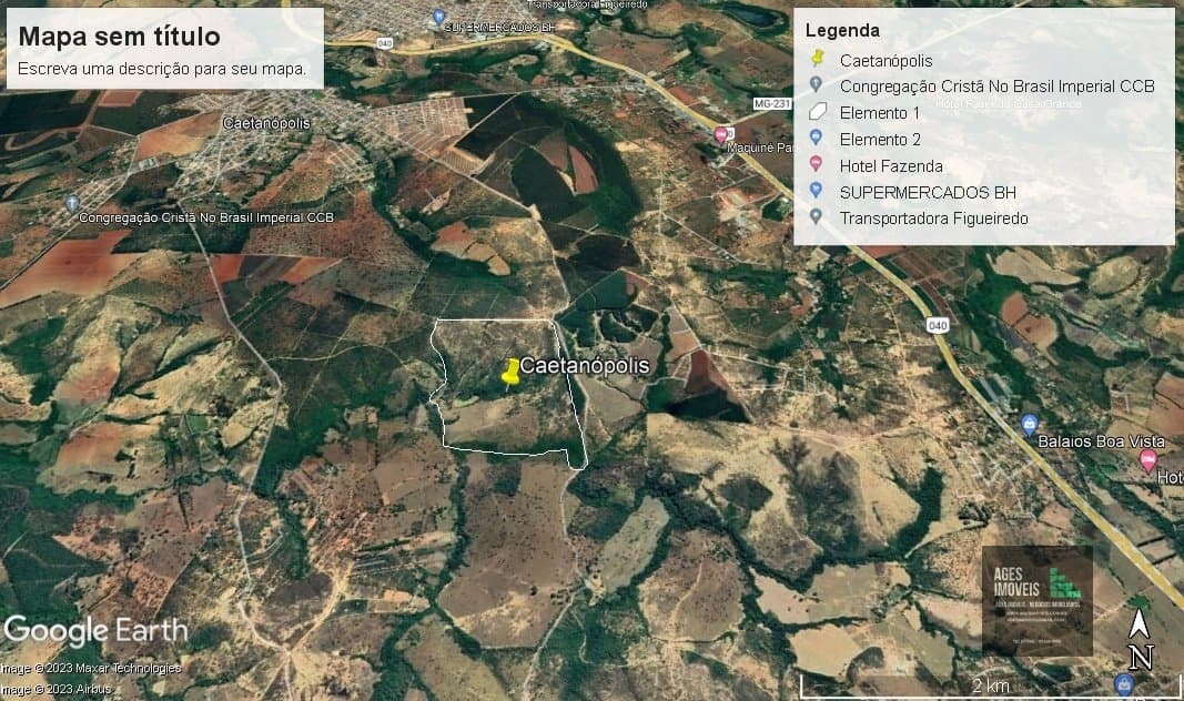 Fazenda para Venda em Centro Caetanópolis-MG