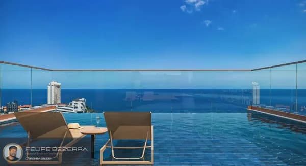 Fantástico Rivê com 3 ou 4 quartos vista mar, no Rio Vermelho - Salvador-BA