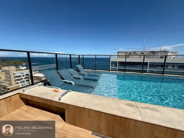 Belíssimo apartamento, nascente, decorado e mobiliado, no Farol da Barra