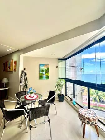 Apartamento vista mar, 145m², 4 quartos, 2 suítes, 2 vagas, lazer completo
