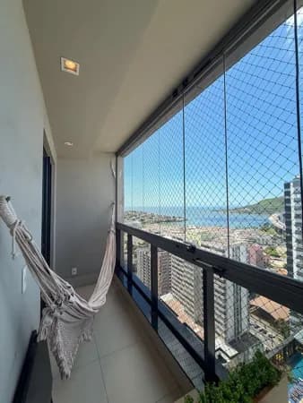Apartamento na Enseada do Suá, vista para o mar, porteira fechada 108m², 3 suítes, 2 vagas e lazer completo