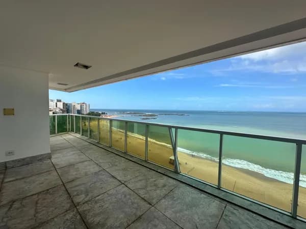 Apartamento de 4 quartos, 2 suítes, frente para o mar da Praia da Costa, 160m², 4 vagas