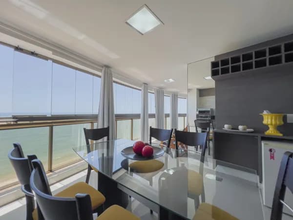 Apartamento frente mar, andar alto, 4 suítes, 4 vagas, lazer de clube - Praia de Itaparica