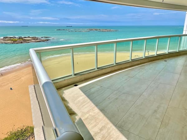 Ed. Marina Bay. Frente mar com 254m², 4 suítes, 4 vagas, lazer de clube