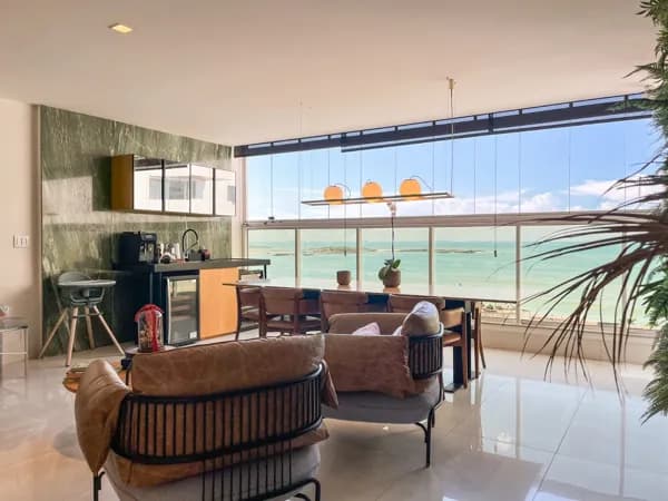 ED. CANAL AL MARE - Apto vista mar com 145m², 3 suítes,3 vagas, lazer completo.